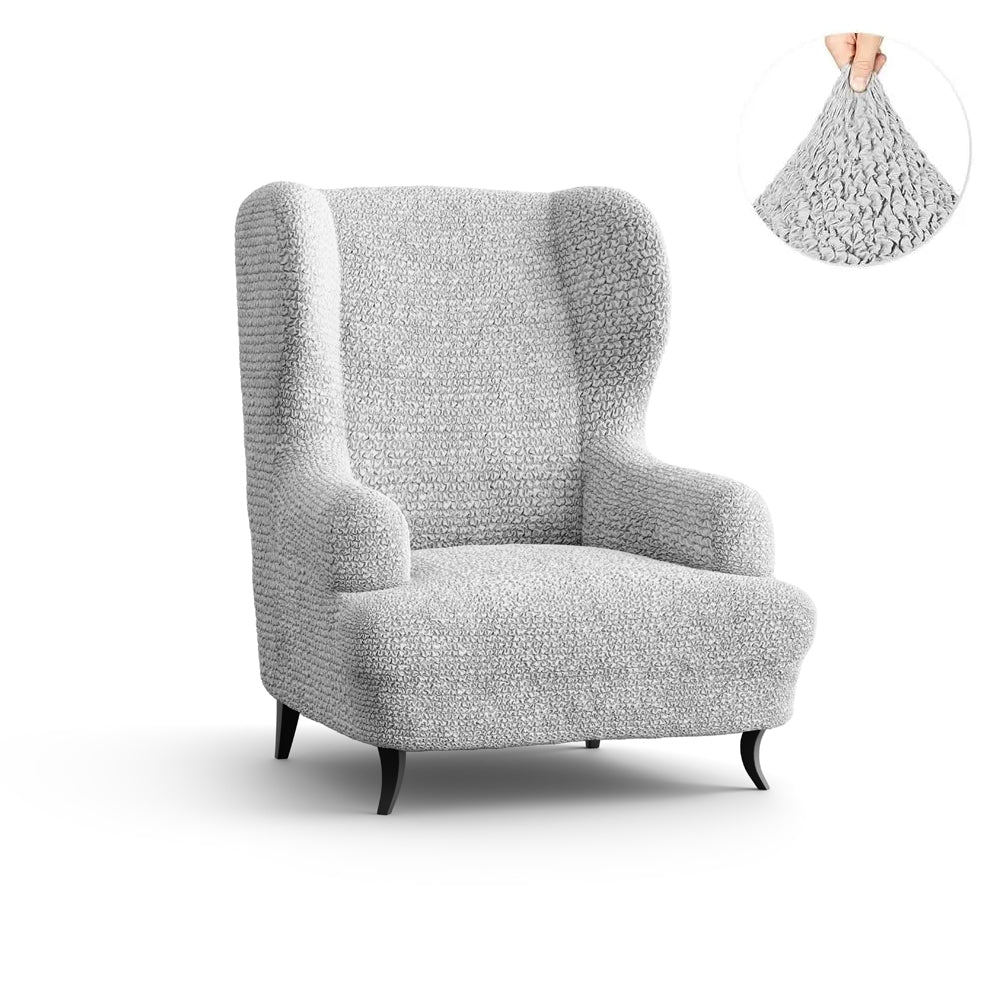 Wing Chair Cover - Pearl, Microfibra